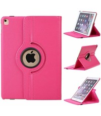 Ntech iPad hoes 5e / 6e generatie (2018 / 2017) 360° draaibaar bookcase Pink – iPad (2017) / (2018) 9.7 inch cover met standaard