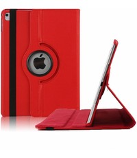 Ntech iPad hoes 5e / 6e generatie (2018 / 2017) 360° draaibaar bookcase Rood – iPad (2017) / (2018) 9.7 inch cover met standaard