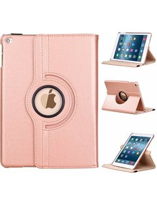 Ntech iPad hoes 5e / 6e generatie (2018 / 2017) 360° draaibaar bookcase Roségoud– iPad (2017) / (2018) 9.7 inch cover met standaard