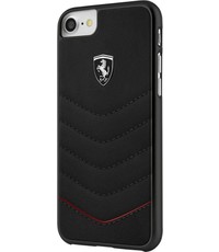 Ferrari Ferrari lederen hardcase *origineel product* voor iPhone 7 Plus & iPhone 8 Plus Zwart.