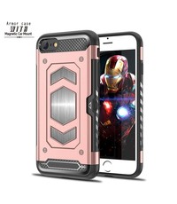 Ntech Ntech Apple iPhone 8 / 7 Luxe Armor Case met Pashouder - Rose Goud