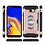 Ntech Ntech Geschikt voor Samsung Galaxy J4 Plus (2018) Luxe Armor Case met Pashouder Rood
