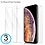 Ntech Ntech screenprotector 3 stuks Geschikt voor iPhone Xs Max Tempered Glass voor de Voorkant en Achterkant