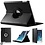 Merkloos iPad Mini 1 2 en 3 hoesje Multi-stand Case 360 graden draaibare Beschermhoes Zwart