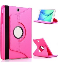 Merkloos Samsung Galaxy Tab S2 9.7 Inch hoesje 360 graden draaibare Case donker roze