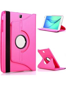 Merkloos Samsung Galaxy Tab S2 9.7 Inch hoesje 360 graden draaibare Case donker roze