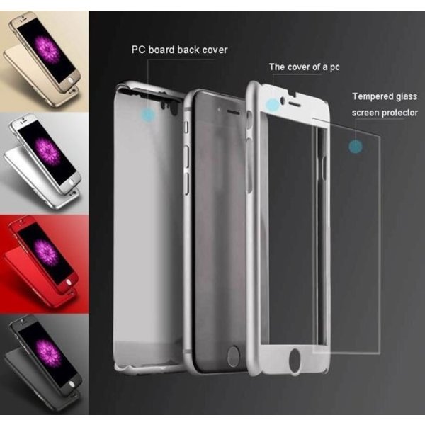 Merkloos Full Body 360 Super Thin Case Cover Hoesje voor iPhone 7 Plus ZWART