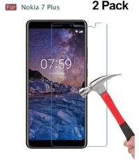 Merkloos 2 Pack - Nokia 7+ (Plus) Glazen Tempered Glass / Beschermglas Screenprotector