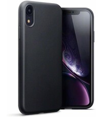 Merkloos Hoesje voor Apple iPhone XR, gel case, mat zwart