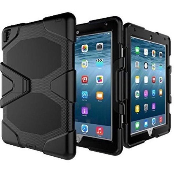 Merkloos Survivor Tough Shockproof Full Body case hoesje zwart iPad mini 4