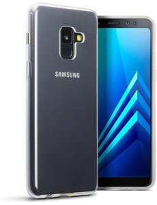 Merkloos Hoesje voor Samsung Galaxy A8 (2018), gel case, doorzichtig