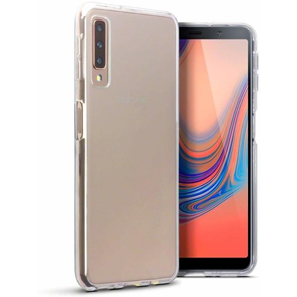 Merkloos Hoesje voor Samsung Galaxy A7 (2018), gel case, doorzichtig