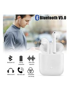 Ntech Wit Draadloze Bluetooth oordopjes - 2Stuks (L&R) Inclusief oplaad box - Android & Apple toestel