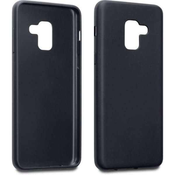 Merkloos Hoesje voor Samsung Galaxy A8 (2018), gel case, mat zwart
