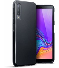 Merkloos Hoesje voor Samsung Galaxy A7 (2018), gel case, mat zwart