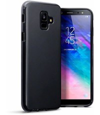Merkloos Hoesje voor Samsung Galaxy A6 (2018), gel case, mat zwart