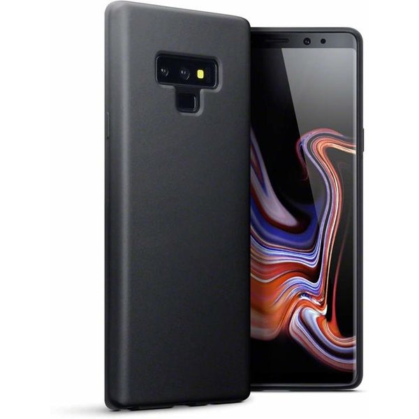 Merkloos Hoesje voor Samsung Galaxy Note 9, gel case, mat zwart