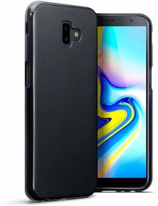 Merkloos Hoesje voor Samsung Galaxy J6 Plus, gel case, mat zwart