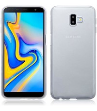 Merkloos Hoesje voor Samsung Galaxy J6 Plus, gel case, doorzichtig