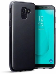 Merkloos Hoesje voor Samsung Galaxy J6 (2018), gel case, zwart