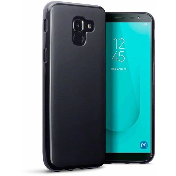 Merkloos Hoesje voor Samsung Galaxy J6 (2018), gel case, zwart