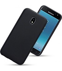 Merkloos Hoesje voor Samsung Galaxy J3 (2017), gel case, mat zwart