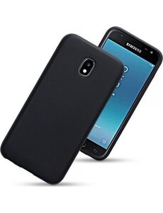 Merkloos Hoesje voor Samsung Galaxy J3 (2017), gel case, mat zwart