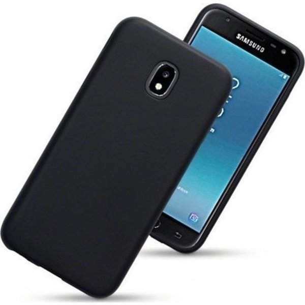Merkloos Hoesje voor Samsung Galaxy J3 (2017), gel case, mat zwart