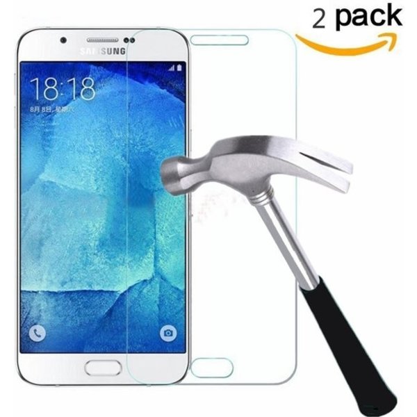 Merkloos 2X Samsung Galaxy J7 2017 Glazen tempered glass / Screenprotector  (0.3mm