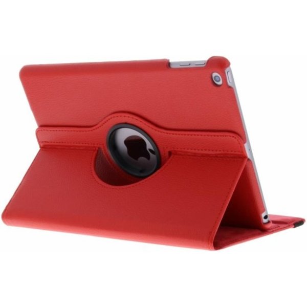 Merkloos Rode 360° draaibare tablethoes voor de iPad (2018) / (2017)