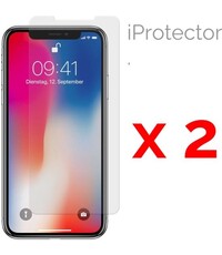 Merkloos Iphone X Glazen Screenprotector 2-Pack (2.5D 0.26mm)