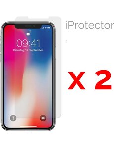 Merkloos Iphone X Glazen Screenprotector 2-Pack (2.5D 0.26mm)