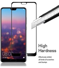 Merkloos Huawei P20 Pro Full cover HD clarity Hardness Full Coverage Bubble Free tempered glass zwart