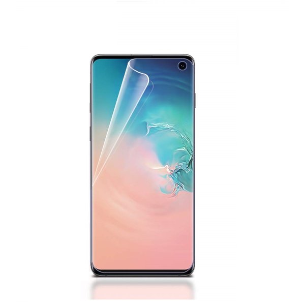 Ntech Ntech Screenprotector Geschikt voor Samsung Galaxy S10 Folie Screenprotector Full Screen | Fingerprint Unlocking film Transparant