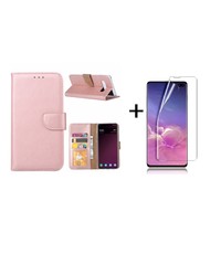 Ntech Ntech Samsung Galaxy S10 Plus Hoesje Rose Goud + Folie creenprotector