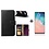 Ntech Ntech Hoesje Geschikt Voor Samsung Galaxy S10 Book Hoesje Zwart + PET Folie screenprotector