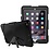 Ntech Hoes geschikt voor iPad - 5e / 6e generatie (2018 / 2017) Extreme Armor hoesje met standaard & 3 lagen shockproof case – Zwart -Ntech