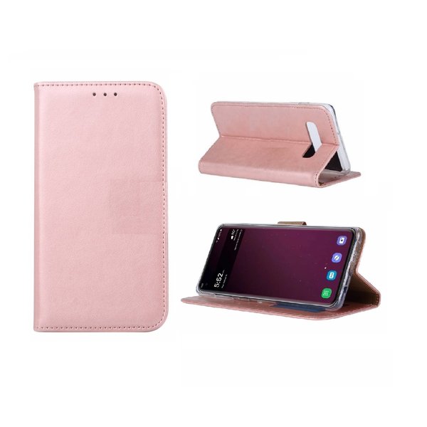 Ntech Ntech Geschikt voor Samsung Galaxy S10 Luxe TPU / PU Leder Flip Cover met Pasjes houder & Magneetsluiting Rose Goud