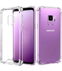 Merkloos Smsung Samsung Galaxy A8 2018 Anti shock hoesje + Glazen Screenprotector - Schokbestendig - combo