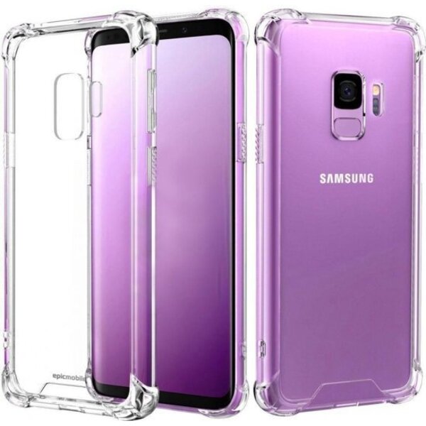 Merkloos Smsung Galaxy A8 2018 Anti shock hoesje + Glazen Screenprotector - Schokbestendig - combo