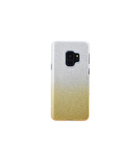 Ntech Ntech Samsung Galaxy S9 - Glamour Glitter Dual Layer backcover TPU Hoesje - Zilver & Goud