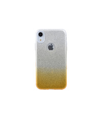 Ntech Ntech Apple iPhone Xr - Glamour Glitter Dual Layer backcover TPU Hoesje - Zilver & Goud