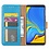 Ntech Ntech Hoesje Geschikt Voor Samsung Galaxy A7 2018 Turquoise BookType Hoesje & opbergvakjes + Glazen Screenprotector