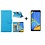 Ntech Ntech Hoesje Geschikt Voor Samsung Galaxy A7 2018 Turquoise BookType Hoesje & opbergvakjes + Glazen Screenprotector