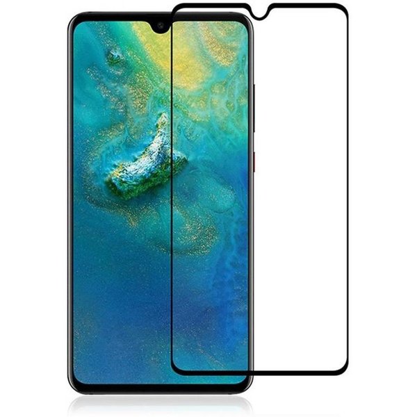 Merkloos Glazen Screenprotector voor Huawei Mate 20 Transparant Zwart