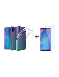 Ntech Ntech Huawei P30 Transparant Hoesje Flexibel TPU & Scratch Resistent Silicone Case + Glazen Screenprotector