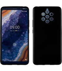 Ntech Ntech Nokia 9 PureView Hoesje Silicone Hoesje Flexibel & Scratch Resistent TPU Case - Zwart