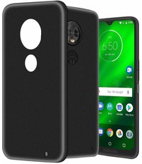 Ntech Ntech Motorola Moto G7 Plus Hoesje Silicone Hoesje Flexibel & Scratch Resistent TPU Case - Zwart