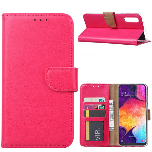 Ntech Ntech Portemonnee Hoesje Geschikt Voor Samsung Galaxy A50 - Roze