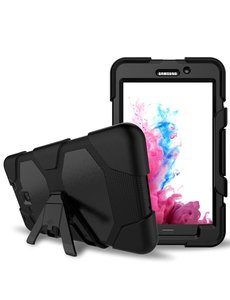 Ntech Ntech Samsung Galaxy Tab E 9.6 Inch T560 / T561 Extreme Armor hoesje met standaard & 3 lagen shockproof Case-Zwart